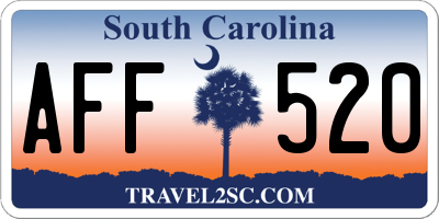 SC license plate AFF520
