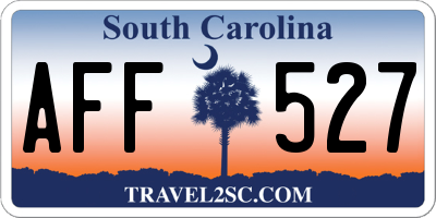 SC license plate AFF527