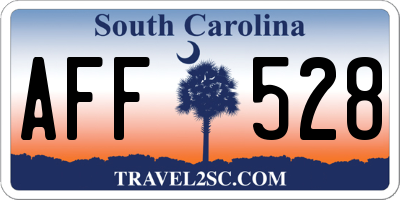 SC license plate AFF528