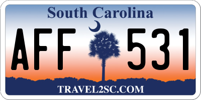 SC license plate AFF531