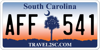 SC license plate AFF541