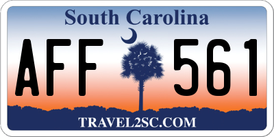 SC license plate AFF561