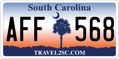SC license plate AFF568