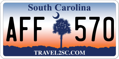 SC license plate AFF570