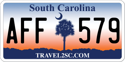 SC license plate AFF579