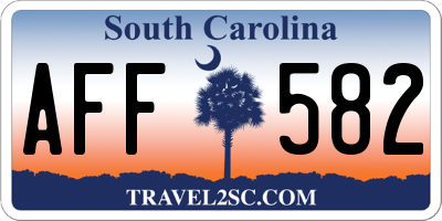 SC license plate AFF582
