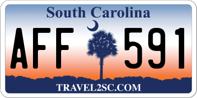 SC license plate AFF591