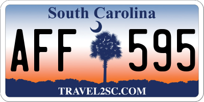SC license plate AFF595