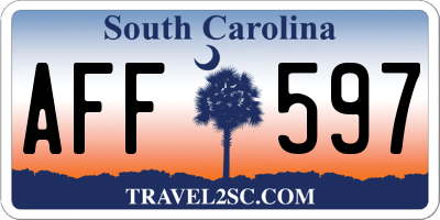 SC license plate AFF597