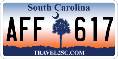 SC license plate AFF617