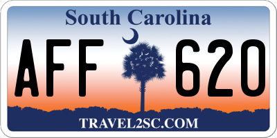 SC license plate AFF620