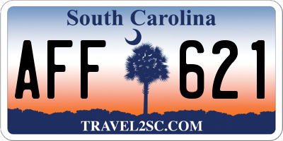 SC license plate AFF621