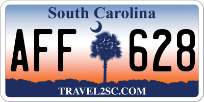 SC license plate AFF628