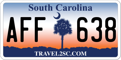 SC license plate AFF638