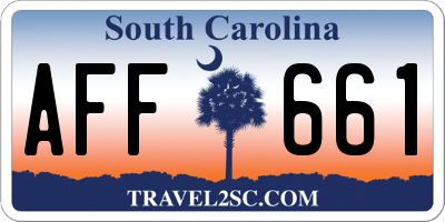 SC license plate AFF661