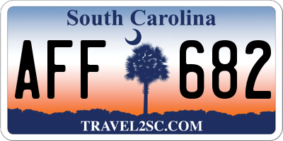 SC license plate AFF682