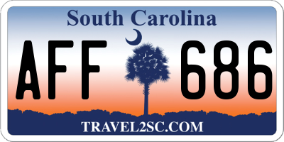 SC license plate AFF686