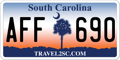 SC license plate AFF690