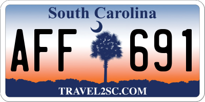 SC license plate AFF691