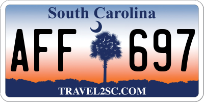 SC license plate AFF697