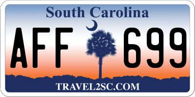SC license plate AFF699