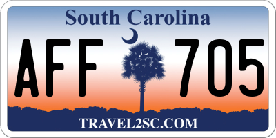 SC license plate AFF705