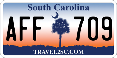 SC license plate AFF709