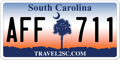 SC license plate AFF711