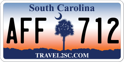 SC license plate AFF712