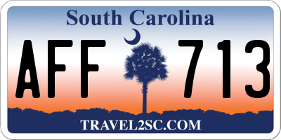 SC license plate AFF713