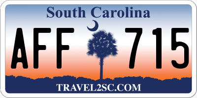 SC license plate AFF715