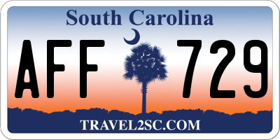 SC license plate AFF729
