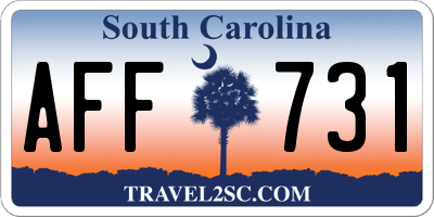 SC license plate AFF731