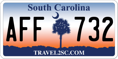 SC license plate AFF732