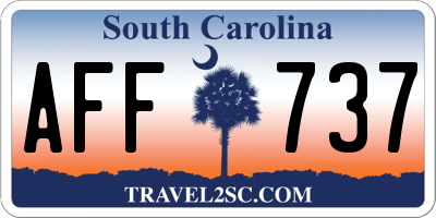 SC license plate AFF737