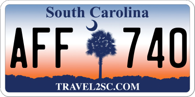 SC license plate AFF740