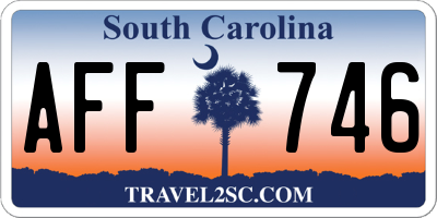 SC license plate AFF746