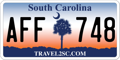 SC license plate AFF748