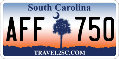 SC license plate AFF750