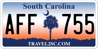 SC license plate AFF755