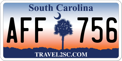 SC license plate AFF756