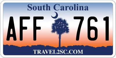 SC license plate AFF761