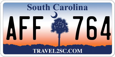 SC license plate AFF764