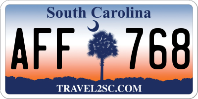 SC license plate AFF768