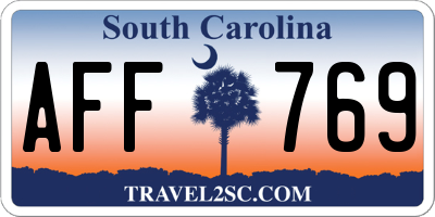 SC license plate AFF769