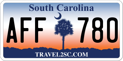 SC license plate AFF780
