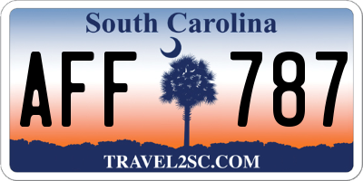 SC license plate AFF787