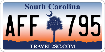 SC license plate AFF795