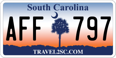 SC license plate AFF797