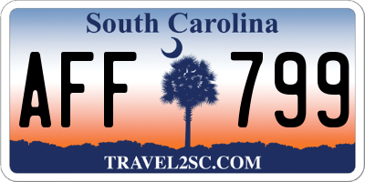 SC license plate AFF799